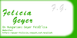 felicia geyer business card